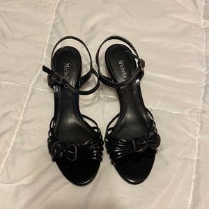 Black Michelle D Heels with Bow